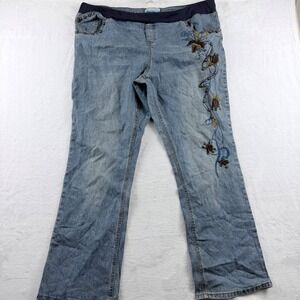 Y2K Announcements‎ Maternity Embellished Bug Embroidered Jeans XL 16/18